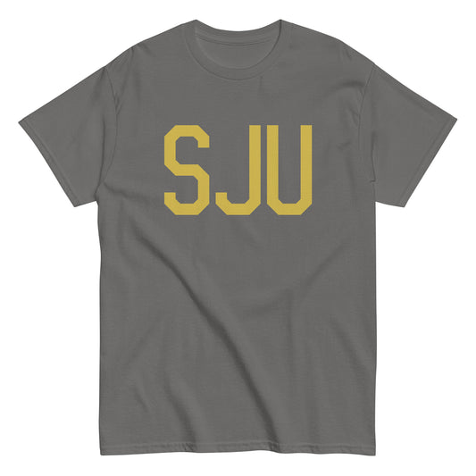 Aviation Enthusiast Men's Tee - Old Gold Graphic • SJU San Juan • YHM Designs - Image 01