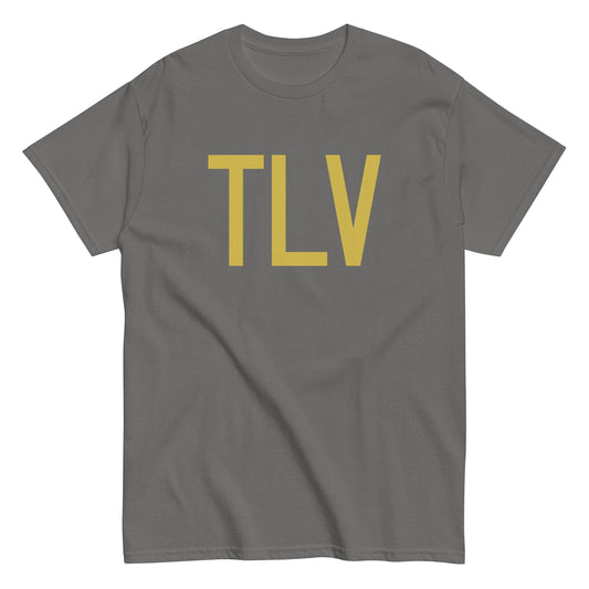Aviation Enthusiast Men's Tee - Old Gold Graphic • TLV Tel Aviv • YHM Designs - Image 01