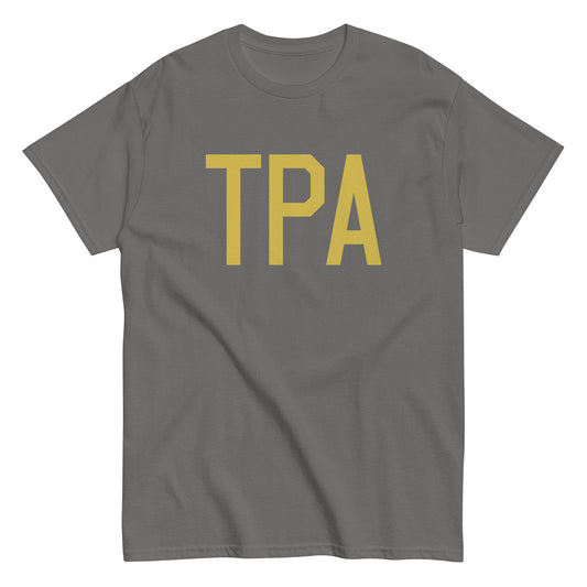 Aviation Enthusiast Men's Tee - Old Gold Graphic • TPA Tampa • YHM Designs - Image 01