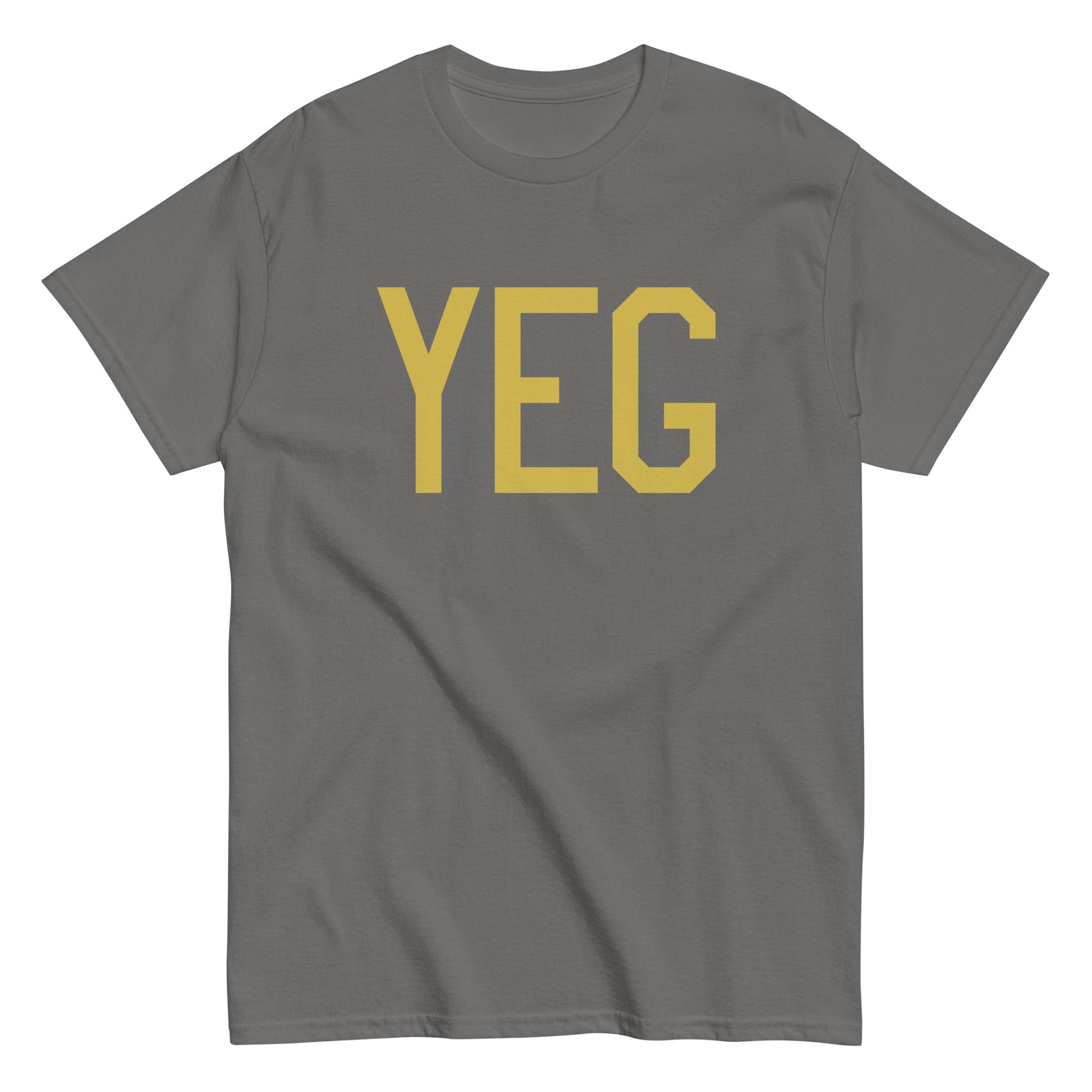 Aviation Enthusiast Men's Tee - Old Gold Graphic • YEG Edmonton • YHM Designs - Image 01