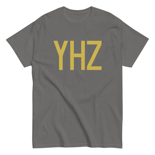 Aviation Enthusiast Men's Tee - Old Gold Graphic • YHZ Halifax • YHM Designs - Image 01