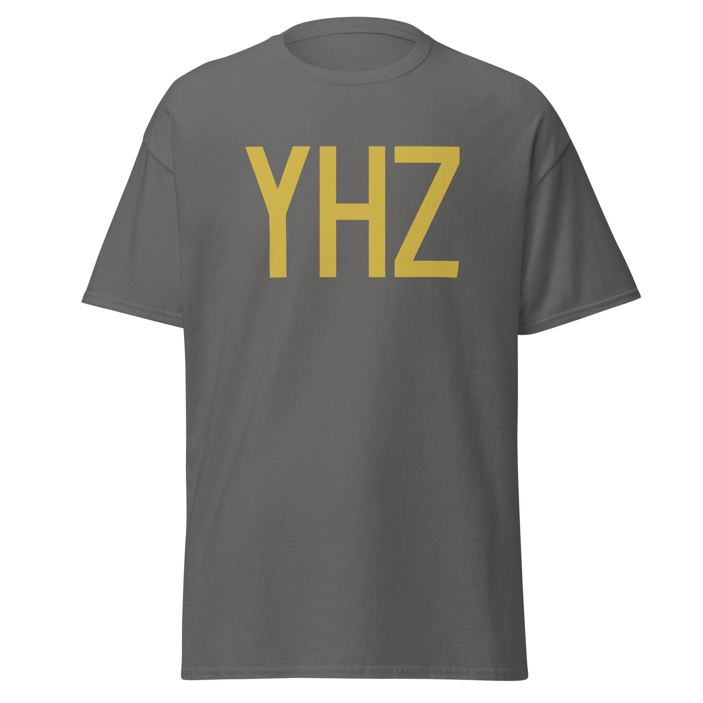 Aviation Enthusiast Men's Tee - Old Gold Graphic • YHZ Halifax • YHM Designs - Image 05