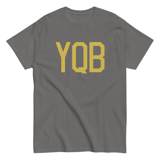 Aviation Enthusiast Men's Tee - Old Gold Graphic • YQB Quebec City • YHM Designs - Image 01
