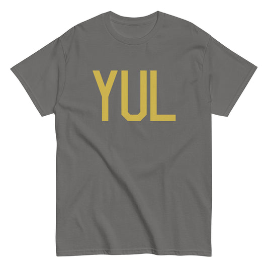 Aviation Enthusiast Men's Tee - Old Gold Graphic • YUL Montreal • YHM Designs - Image 01
