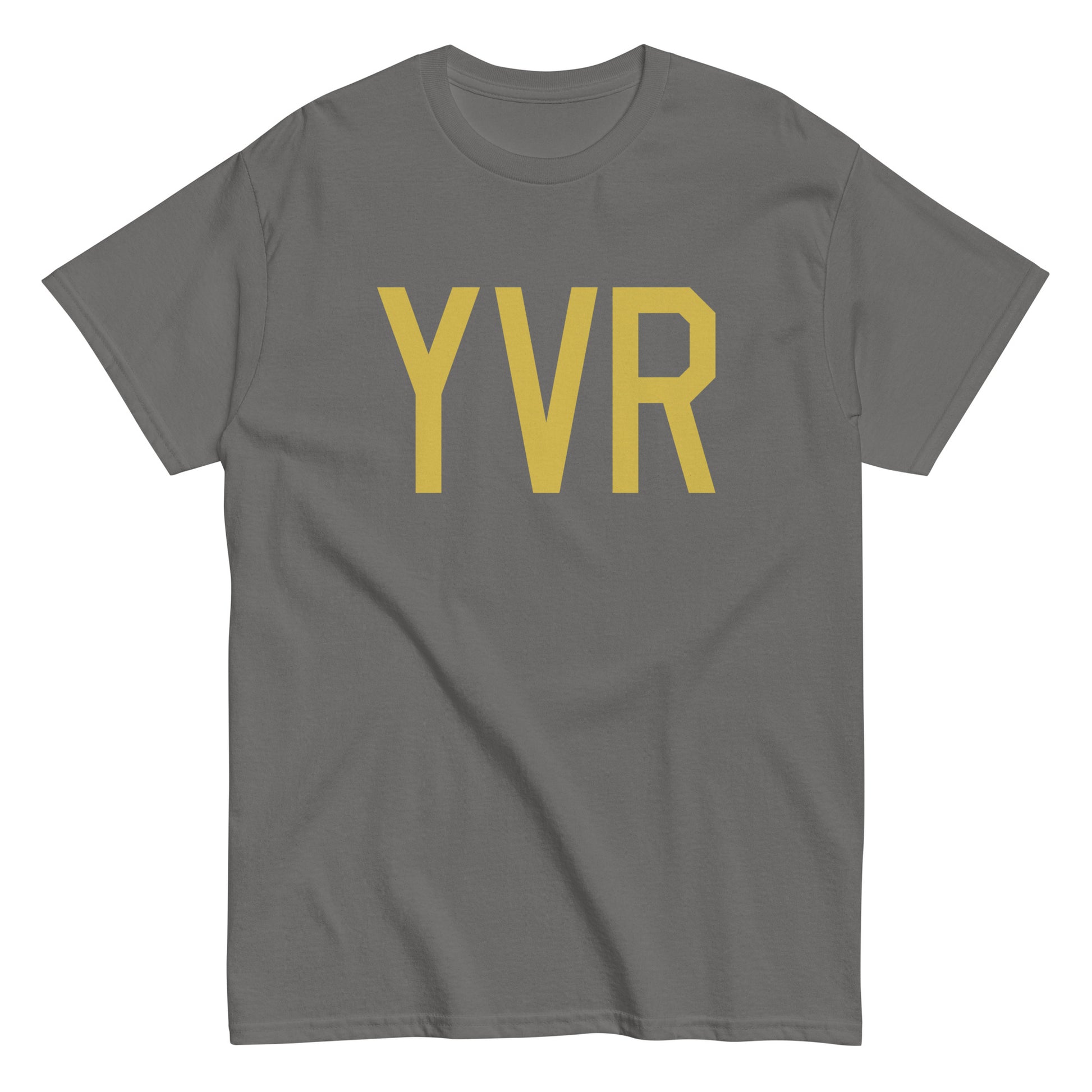 Aviation Enthusiast Men's Tee - Old Gold Graphic • YVR Vancouver • YHM Designs - Image 01