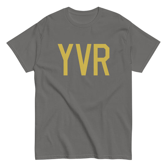 Aviation Enthusiast Men's Tee - Old Gold Graphic • YVR Vancouver • YHM Designs - Image 01