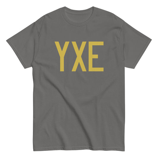Aviation Enthusiast Men's Tee - Old Gold Graphic • YXE Saskatoon • YHM Designs - Image 01