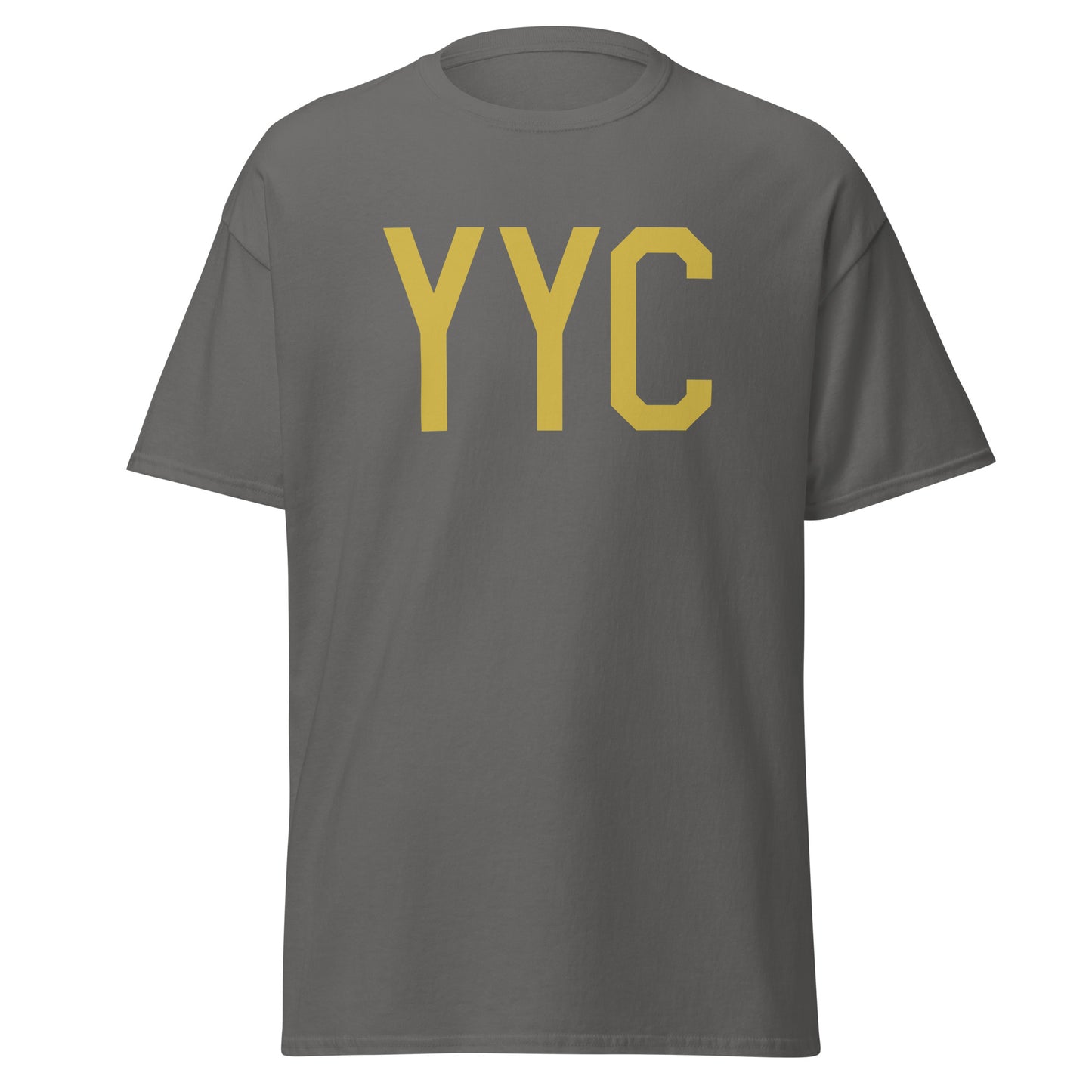 Aviation Enthusiast Men's Tee - Old Gold Graphic • YYC Calgary • YHM Designs - Image 05
