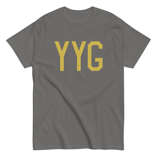 Aviation Enthusiast Men's Tee - Old Gold Graphic • YYG Charlottetown • YHM Designs - Image 01