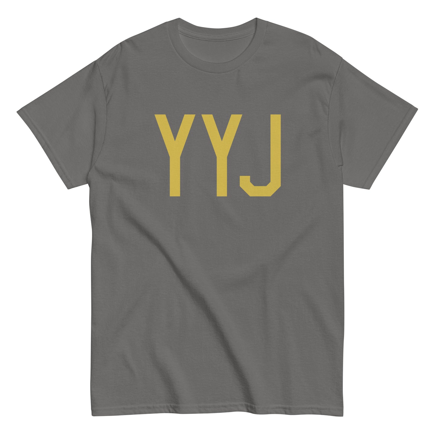 Aviation Enthusiast Men's Tee - Old Gold Graphic • YYJ Victoria • YHM Designs - Image 01