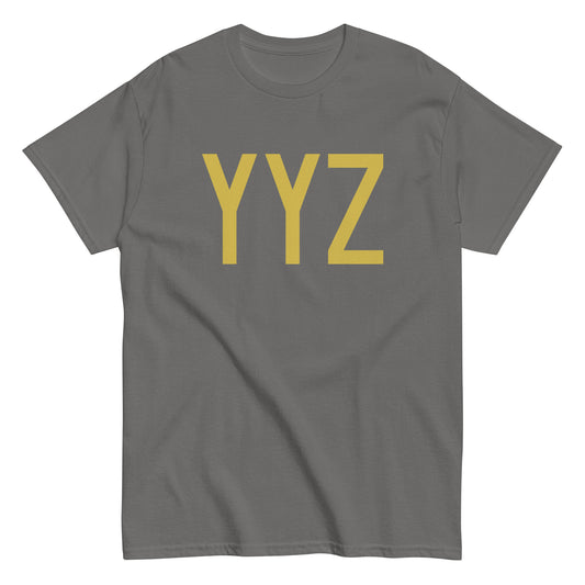 Aviation Enthusiast Men's Tee - Old Gold Graphic • YYZ Toronto • YHM Designs - Image 01