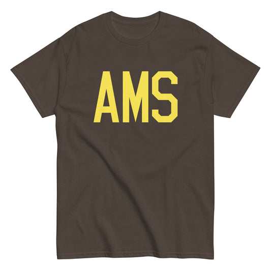 Aviation-Theme Men's T-Shirt - Yellow Graphic • AMS Amsterdam • YHM Designs - Image 01