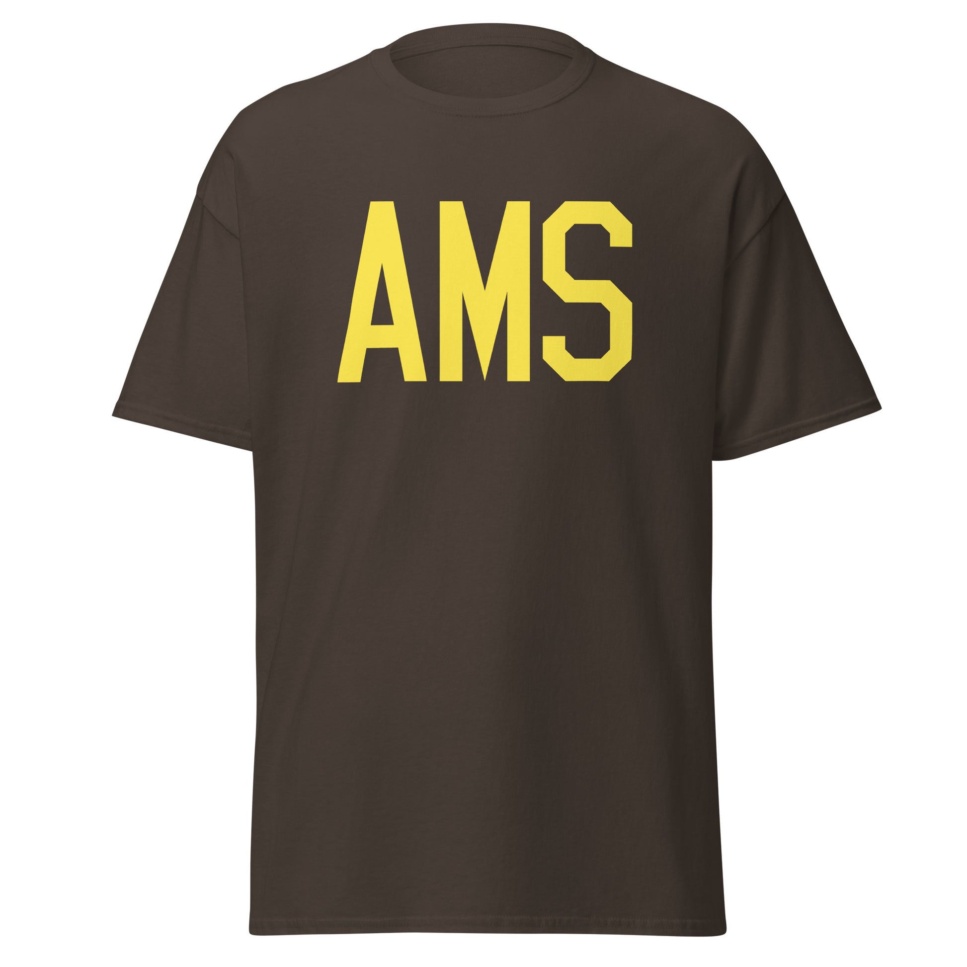 Aviation-Theme Men's T-Shirt - Yellow Graphic • AMS Amsterdam • YHM Designs - Image 05