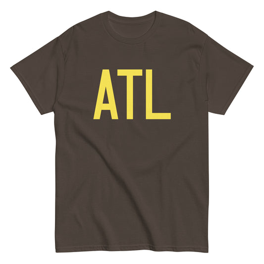 Aviation-Theme Men's T-Shirt - Yellow Graphic • ATL Atlanta • YHM Designs - Image 01
