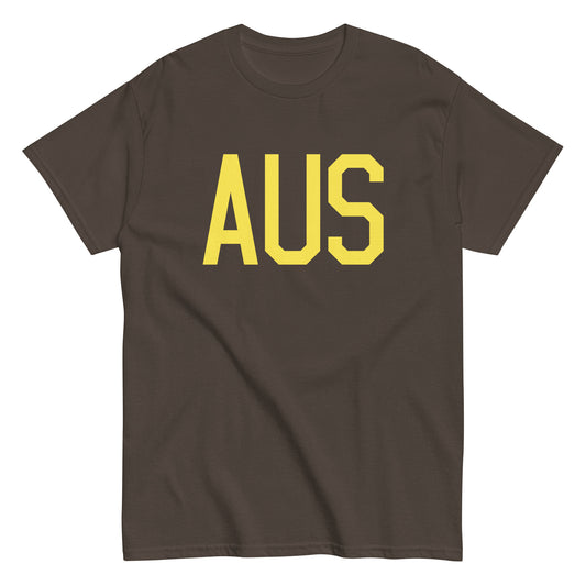 Aviation-Theme Men's T-Shirt - Yellow Graphic • AUS Austin • YHM Designs - Image 01