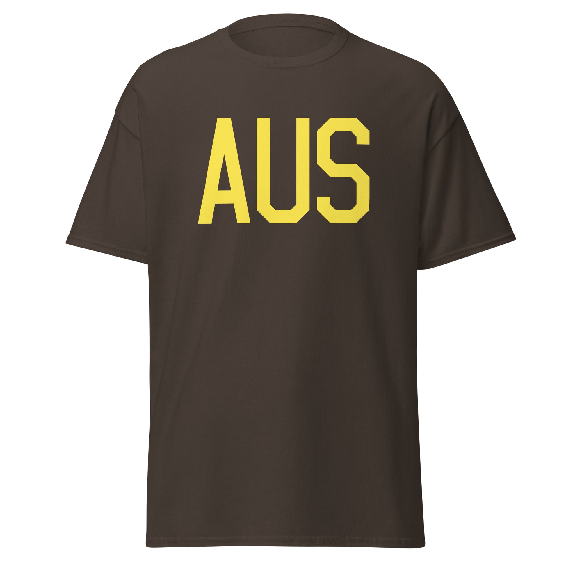 Aviation-Theme Men's T-Shirt - Yellow Graphic • AUS Austin • YHM Designs - Image 05