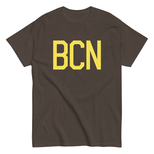 Aviation-Theme Men's T-Shirt - Yellow Graphic • BCN Barcelona • YHM Designs - Image 01