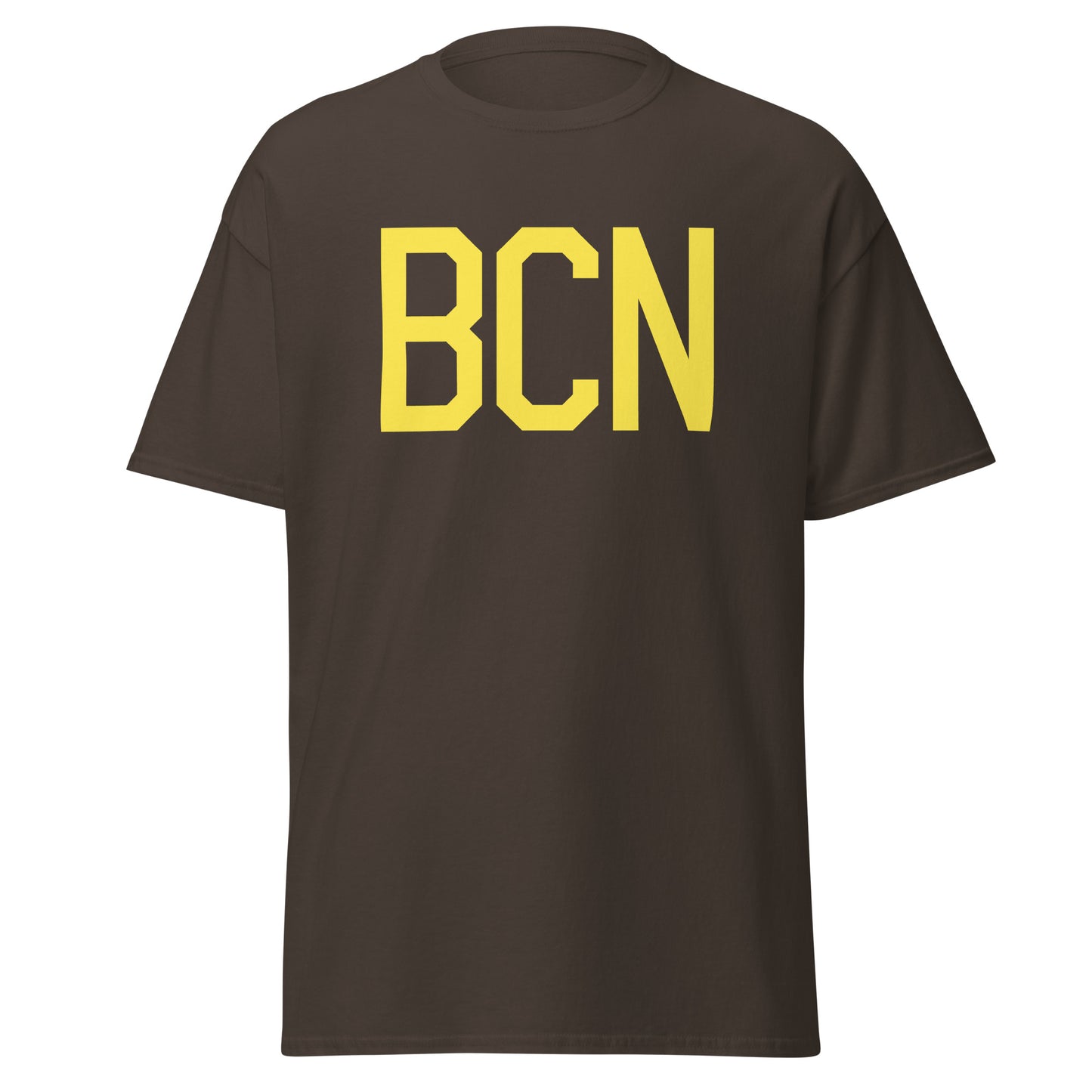 Aviation-Theme Men's T-Shirt - Yellow Graphic • BCN Barcelona • YHM Designs - Image 05