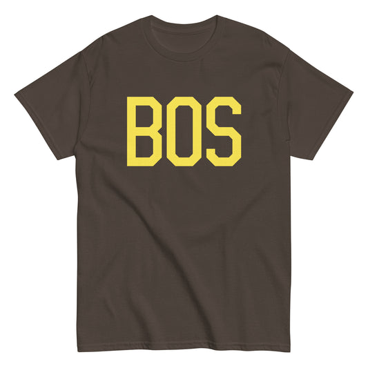 Aviation-Theme Men's T-Shirt - Yellow Graphic • BOS Boston • YHM Designs - Image 01
