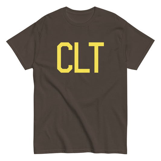 Aviation-Theme Men's T-Shirt - Yellow Graphic • CLT Charlotte • YHM Designs - Image 01