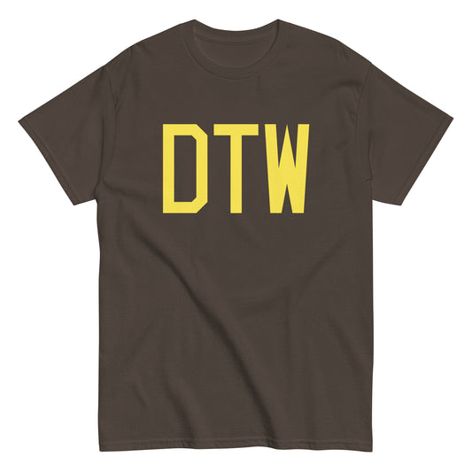 Aviation-Theme Men's T-Shirt - Yellow Graphic • DTW Detroit • YHM Designs - Image 01