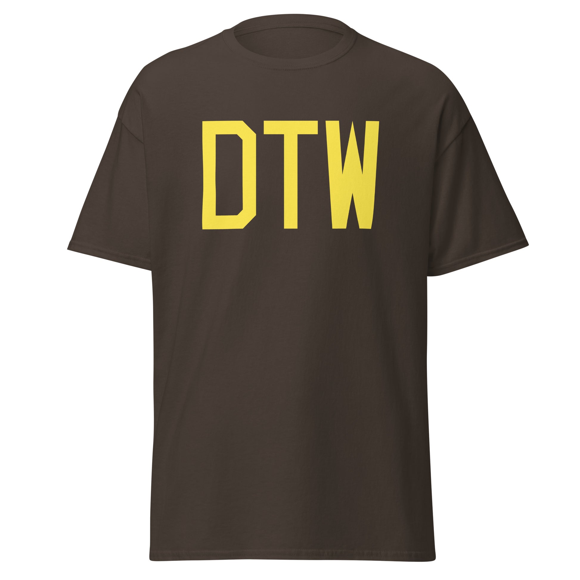 Aviation-Theme Men's T-Shirt - Yellow Graphic • DTW Detroit • YHM Designs - Image 05