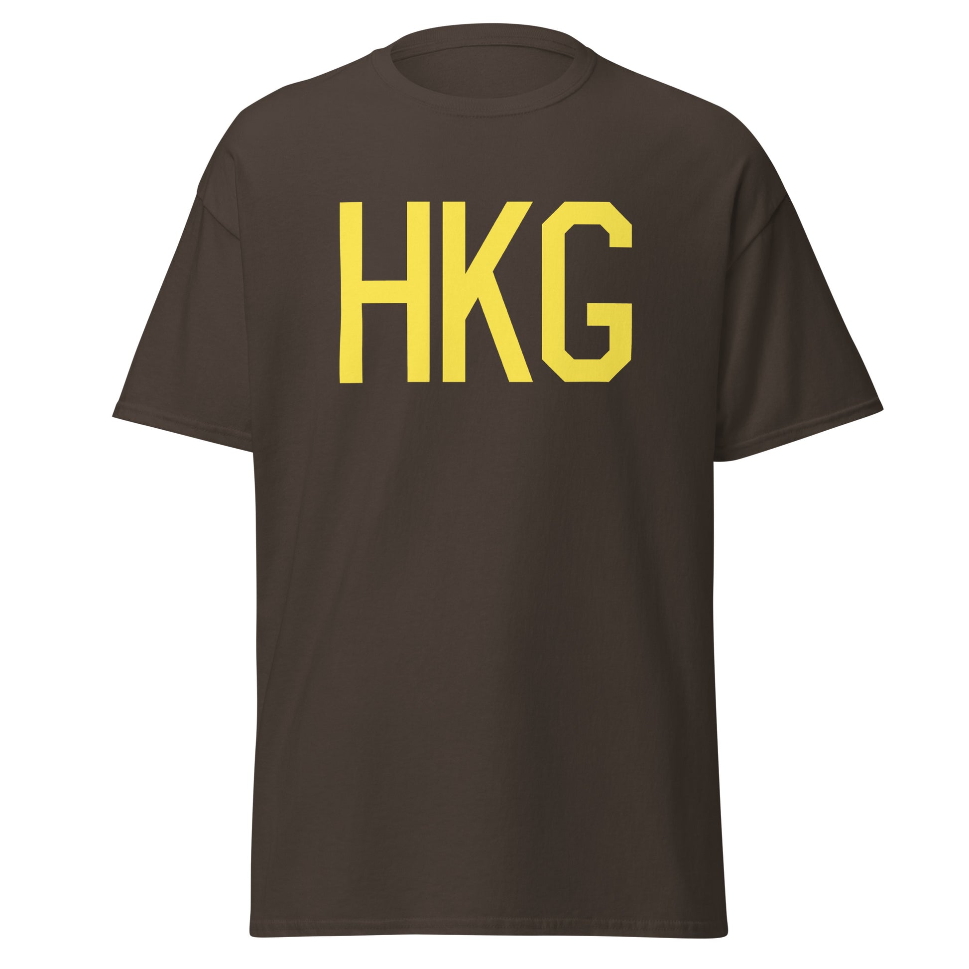 Aviation-Theme Men's T-Shirt - Yellow Graphic • HKG Hong Kong • YHM Designs - Image 05
