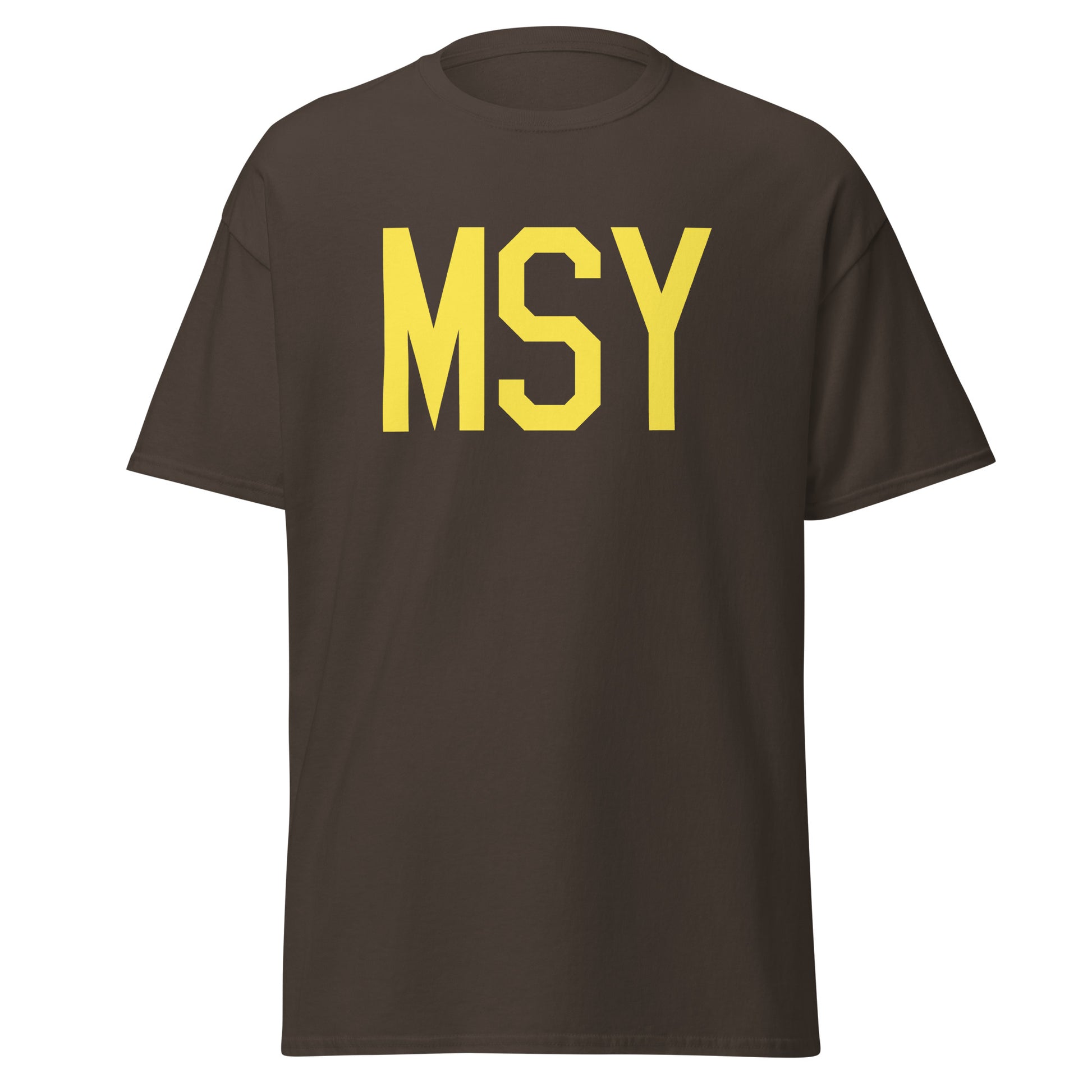 Aviation-Theme Men's T-Shirt - Yellow Graphic • MSY New Orleans • YHM Designs - Image 05