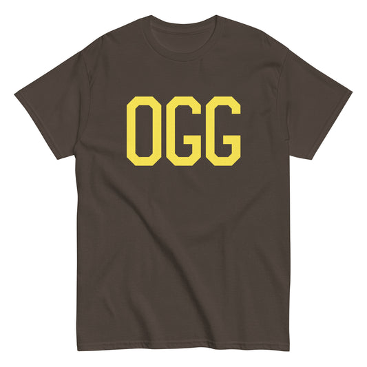 Aviation-Theme Men's T-Shirt - Yellow Graphic • OGG Maui • YHM Designs - Image 01