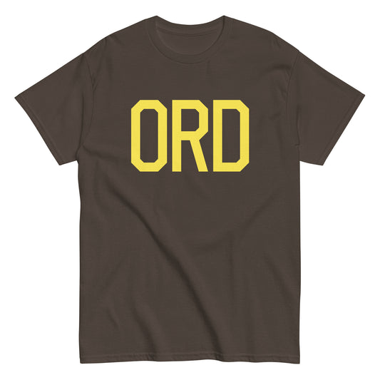 Aviation-Theme Men's T-Shirt - Yellow Graphic • ORD Chicago • YHM Designs - Image 01