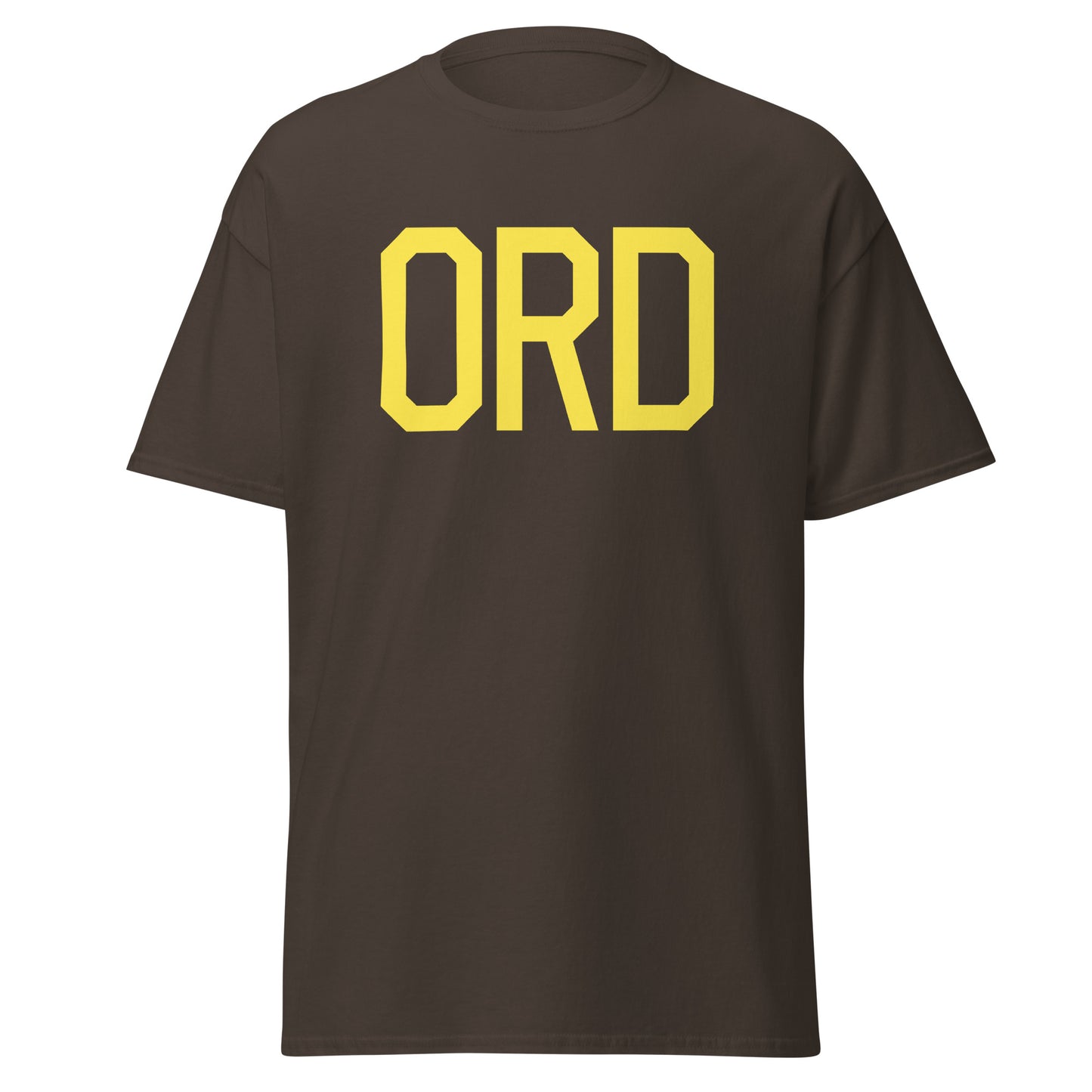 Aviation-Theme Men's T-Shirt - Yellow Graphic • ORD Chicago • YHM Designs - Image 05