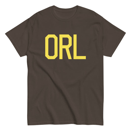 Aviation-Theme Men's T-Shirt - Yellow Graphic • ORL Orlando • YHM Designs - Image 01
