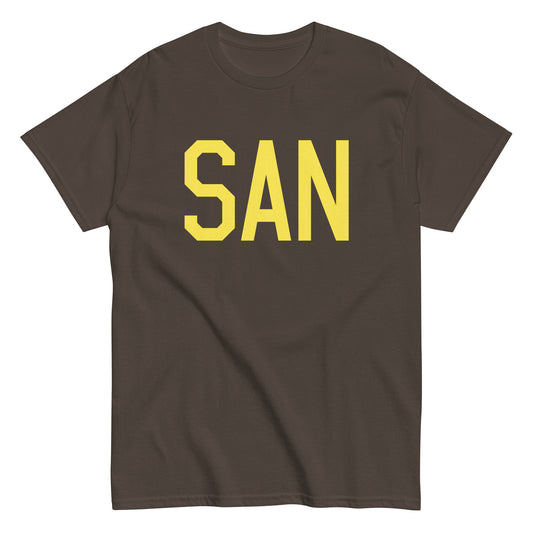 Aviation-Theme Men's T-Shirt - Yellow Graphic • SAN San Diego • YHM Designs - Image 01