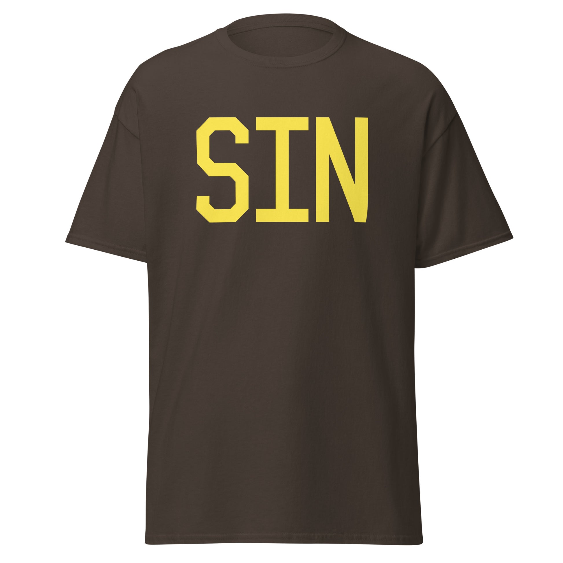 Aviation-Theme Men's T-Shirt - Yellow Graphic • SIN Singapore • YHM Designs - Image 05