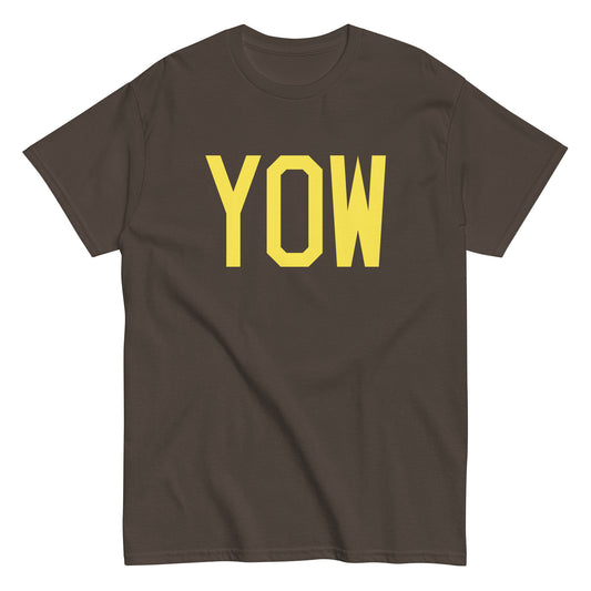Aviation-Theme Men's T-Shirt - Yellow Graphic • YOW Ottawa • YHM Designs - Image 01