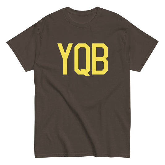 Aviation-Theme Men's T-Shirt - Yellow Graphic • YQB Quebec City • YHM Designs - Image 01