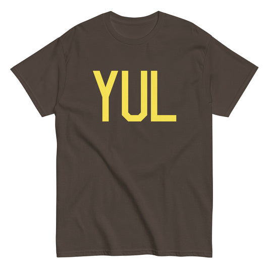 Aviation-Theme Men's T-Shirt - Yellow Graphic • YUL Montreal • YHM Designs - Image 01