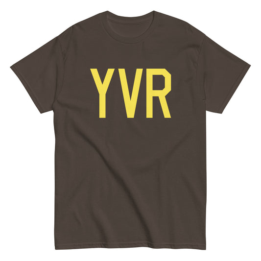 Aviation-Theme Men's T-Shirt - Yellow Graphic • YVR Vancouver • YHM Designs - Image 01