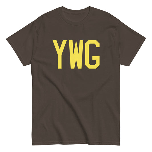 Aviation-Theme Men's T-Shirt - Yellow Graphic • YWG Winnipeg • YHM Designs - Image 01