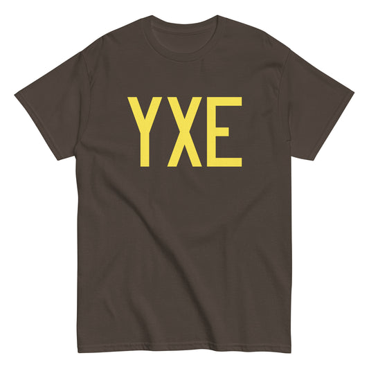Aviation-Theme Men's T-Shirt - Yellow Graphic • YXE Saskatoon • YHM Designs - Image 01