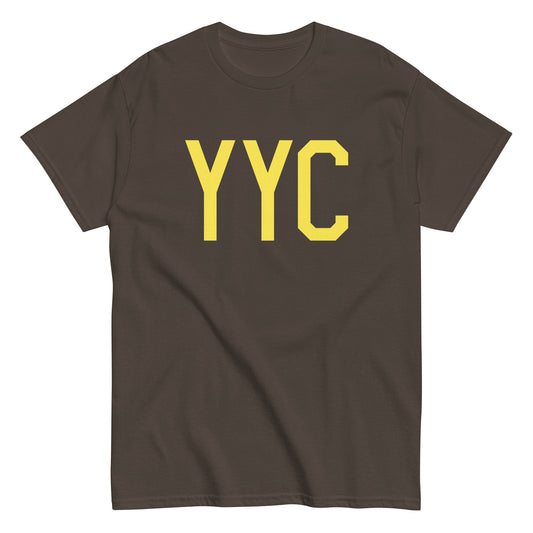 Aviation-Theme Men's T-Shirt - Yellow Graphic • YYC Calgary • YHM Designs - Image 01