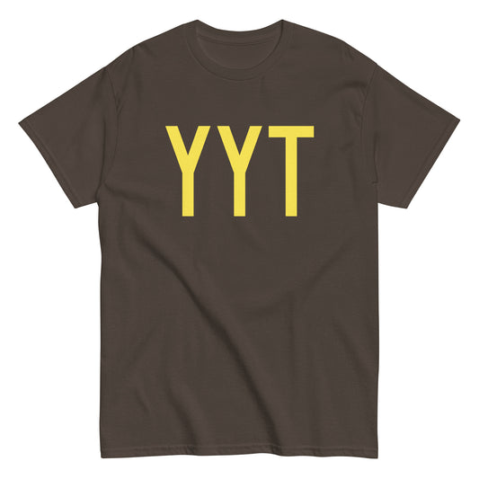 Aviation-Theme Men's T-Shirt - Yellow Graphic • YYT St. John's • YHM Designs - Image 01