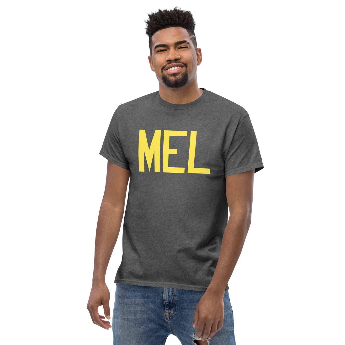 Aviation-Theme Men's T-Shirt - Yellow Graphic • MEL Melbourne • YHM Designs - Image 06