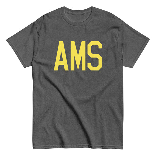 Aviation-Theme Men's T-Shirt - Yellow Graphic • AMS Amsterdam • YHM Designs - Image 02
