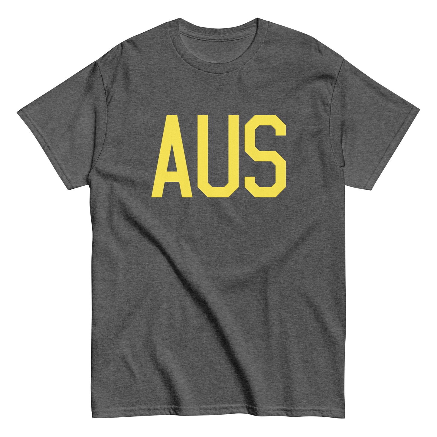 Aviation-Theme Men's T-Shirt - Yellow Graphic • AUS Austin • YHM Designs - Image 02