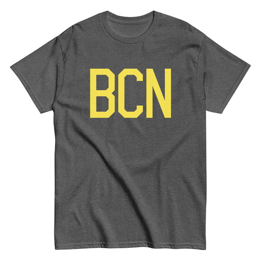 Aviation-Theme Men's T-Shirt - Yellow Graphic • BCN Barcelona • YHM Designs - Image 02