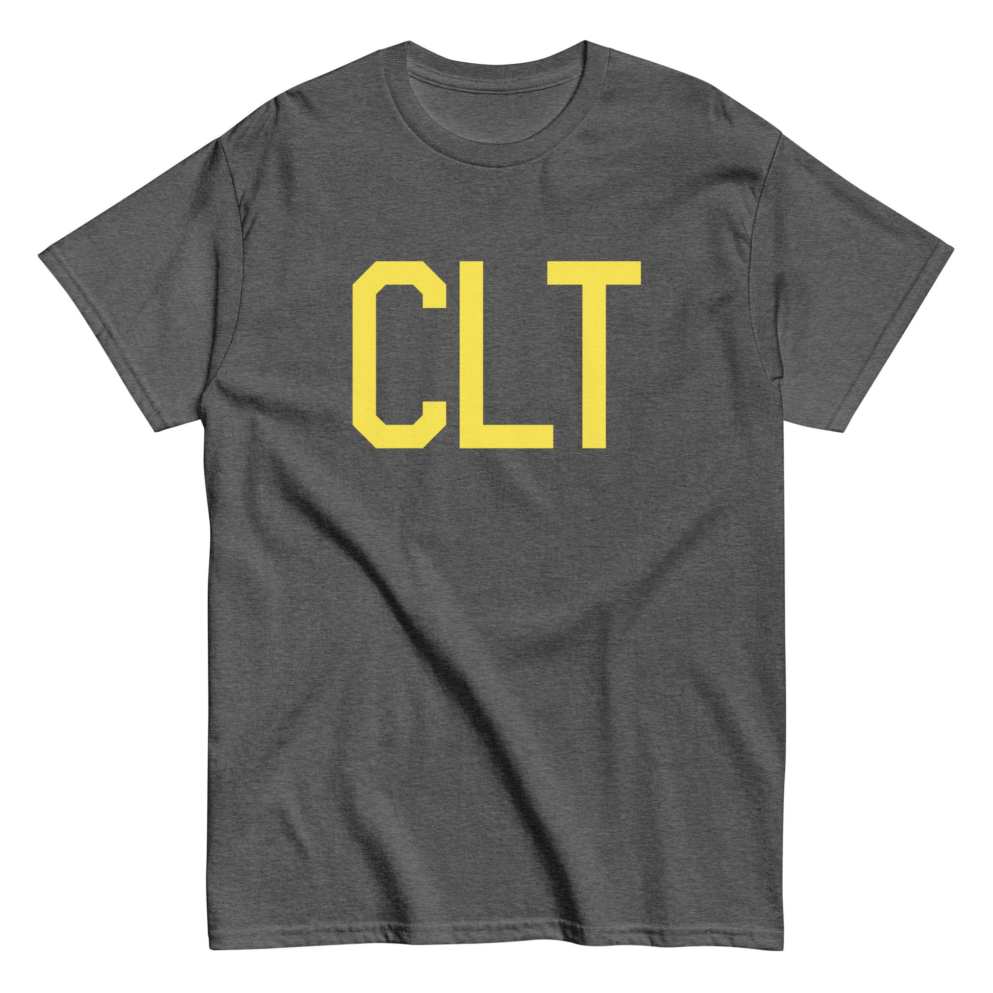 Aviation-Theme Men's T-Shirt - Yellow Graphic • CLT Charlotte • YHM Designs - Image 02