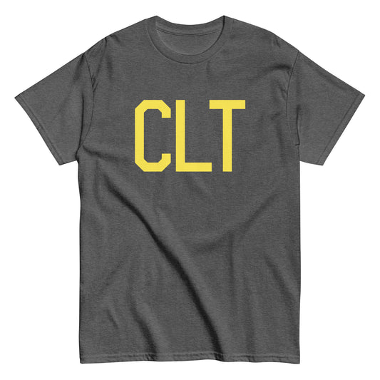 Aviation-Theme Men's T-Shirt - Yellow Graphic • CLT Charlotte • YHM Designs - Image 02