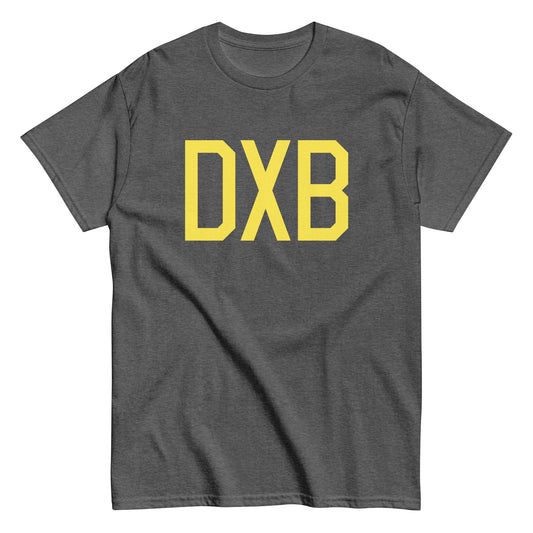 Aviation-Theme Men's T-Shirt - Yellow Graphic • DXB Dubai • YHM Designs - Image 02