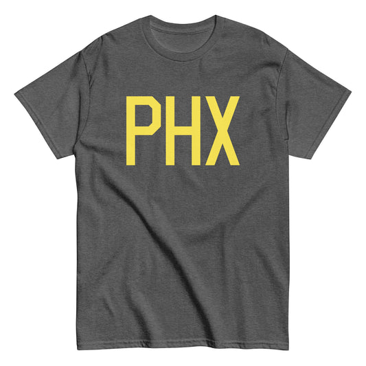Aviation-Theme Men's T-Shirt - Yellow Graphic • PHX Phoenix • YHM Designs - Image 02